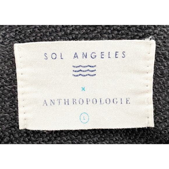 Sol Angeles X Anthropologie Women's Chic Graphic Sweatshirt Lagenlook Gray - Picture 6 of 8